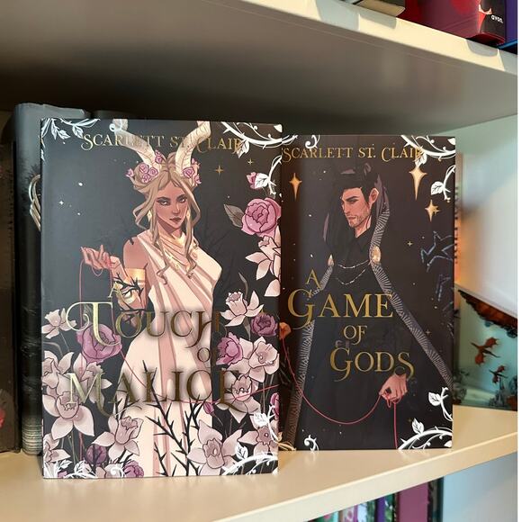 The Bookish Box Signed A Touch of Malice and A Game of Gods Scarlett St. Clair - Picture 1 of 11